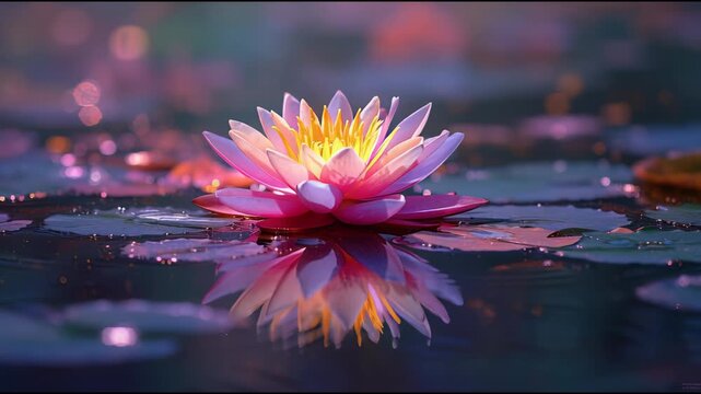 pink water lily
