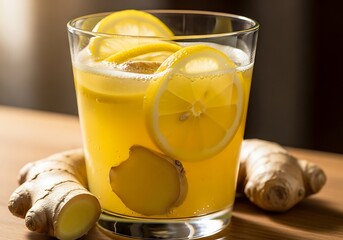 Invigorating ginger lemon elixir for wellness and refreshing taste
