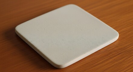 Minimalist presentation of a neutral-toned coaster, textured and clean