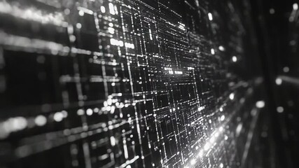 Digital data network connecting abstract futuristic grid information - Powered by Adobe