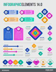 Multi-Color Geometric Abstract Data Flow Infographic