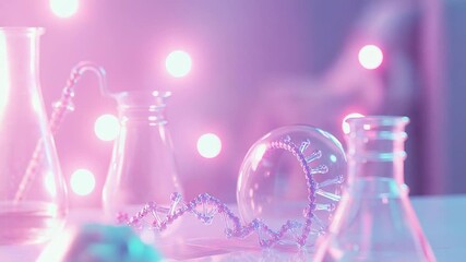 Dna helix molecule protecting inside glass sphere