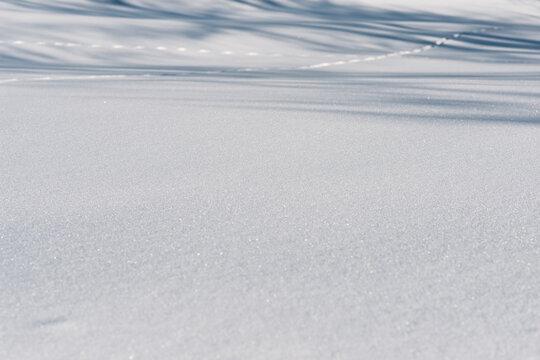 Snowy field showing subtle winter texture and patterns