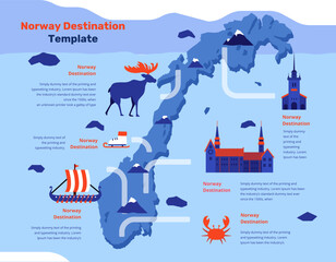 Global Travel Destination Map Infographic Template
