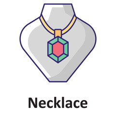 Necklace Vector Icon which can easily modify or edit