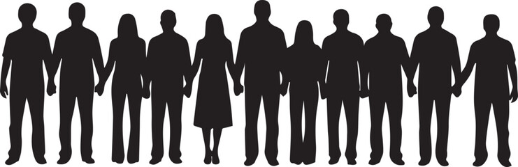 Diverse group of people holding hands celebrating international volunteer day unity and community