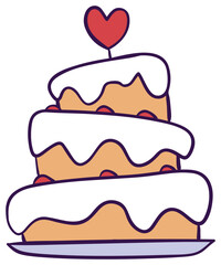 birthday cake with candles Hand drawn birthday cake with candles silhouette	