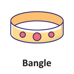 Bangle Vector Icon which can easily modify or edit