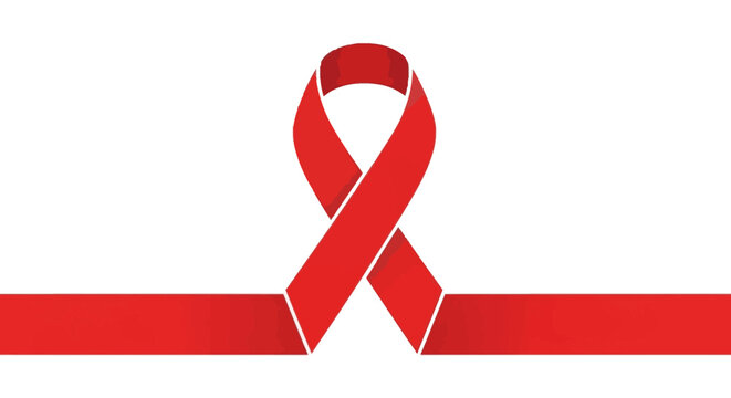 A powerful red ribbon symbolizing AIDS awareness and support. Ideal for health campaigns, social causes, and promoting global health initiatives. Show your solidarity and commitment.
