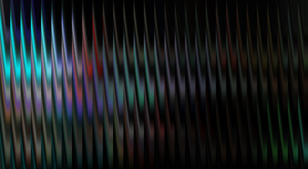 Abstract close-up shot with a gradient of vertical lines and multiple colors