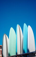 surfboards on blue sky, Hossegor, France