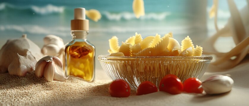 Raw Ditali Rigati Pasta Array