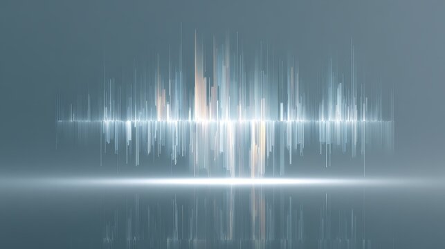 Abstract blue vector background with light rays and music equalizer design