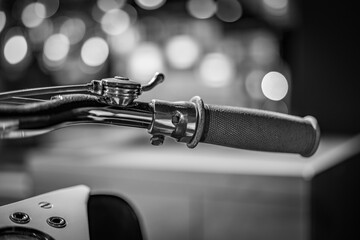 retro and vintage moped steering wheel