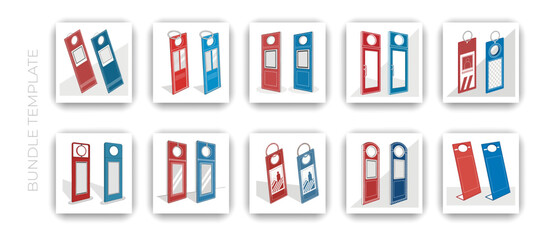 Door Hanger Mockup Templates Set