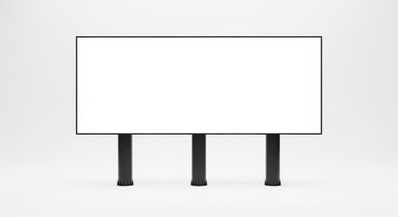 Obraz premium Illustration of blank white billboard for advertisement isolated on a white background