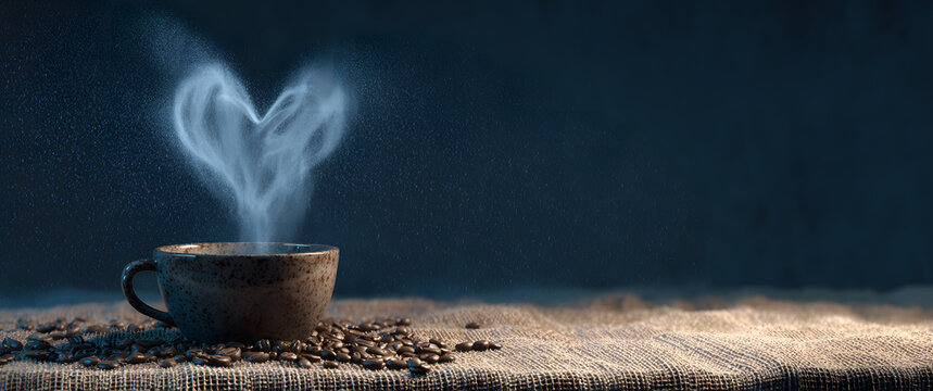 cup of coffee with smoke