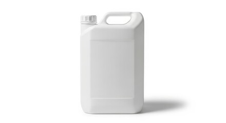 Illustration of white plastic canister for liquid storage