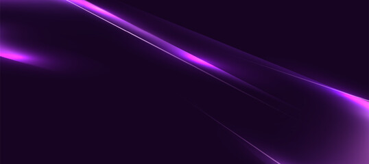 Purple neon lines on black gradient background. tech product presentations