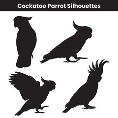 Cockatoo Parrot Silhouettes