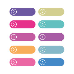 Modern round web button set