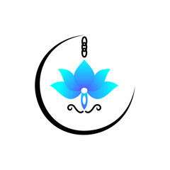 Very simple and elegant flower business logo icon