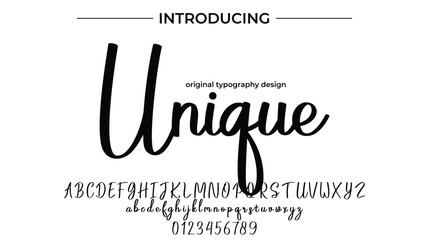 Unique - Elegant Script Font for Smooth Handwritten Design and Creative Typography
