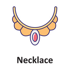 Necklace Vector Icon which can easily modify or edit