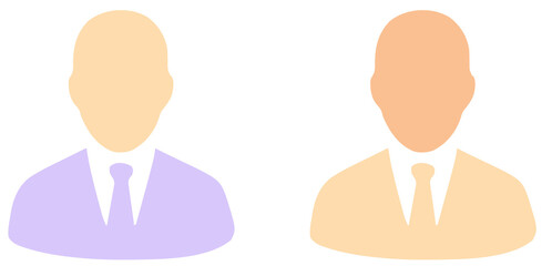 Faceless Professional User Avatars - Stylized Businessmen Icons for Profile & Corporate Representation