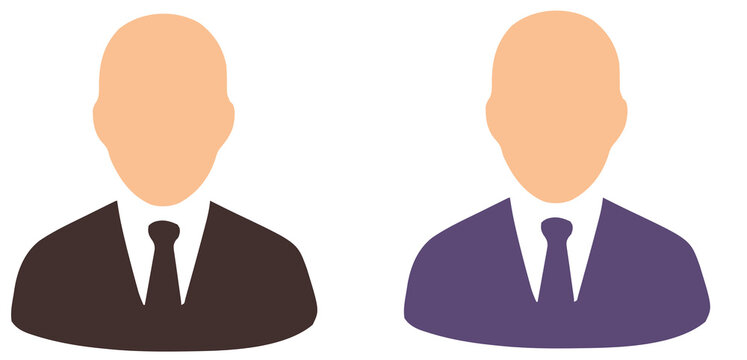 Business Men User Avatars Icon Set. Flat Vector Professional Male Profile Pictures for UI/UX Design and Corporate Representation.