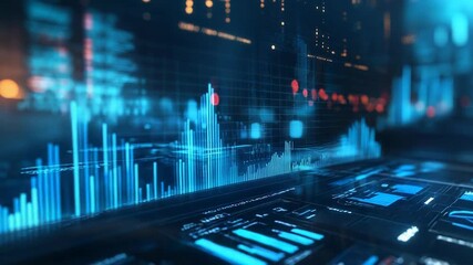 Global financial data analysis with business technology charts - Powered by Adobe