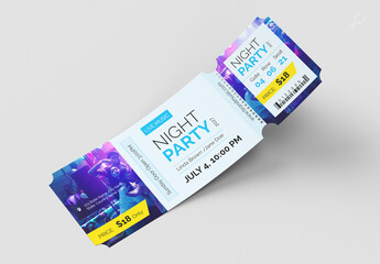 Modern Night Party Ticket Template