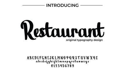 Restaurant - Elegant Script Font for Smooth Handwritten Design and Creative Typography