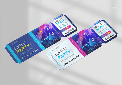 Colorful Event Entry Pass Design
