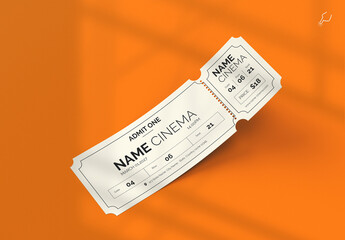 Minimalist Vintage Movie Ticket