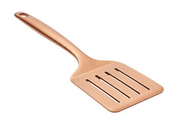 Isolated Slotted Copper Spatula for Cooking Food, Kitchen Tool for Flipping and Draining Food