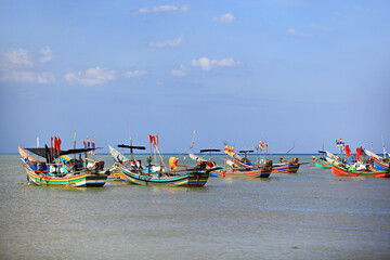 Fototapeta premium A Kolae boat is a traditional fishing boat used in the lower southern provinces of Thailand