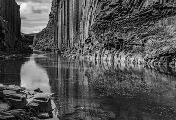  canyon Studlagil and river in Iceland