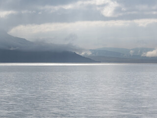 mountains and sea in Iceland