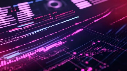 Digital financial data charts analyzing stock market trends - Powered by Adobe