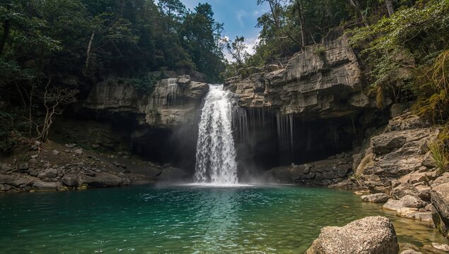 Takrai Waterfall Cascade