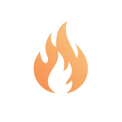 Modern vibrant gradient flame heat energy icon graphic design element