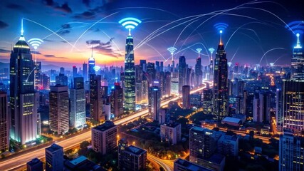A Panoramic View of a Smart City: Modern Technology and Infrastructure - Powered by Adobe