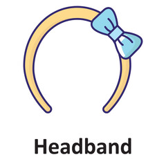 Headband Vector Icon which can easily modify or edit