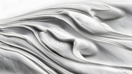 Obraz premium White Minimal Abstract Foam Texture with Soft Light and Curved Patterns