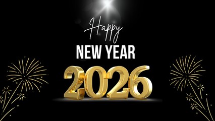 Happy New Year Greetings 2026 - Gold Elegant