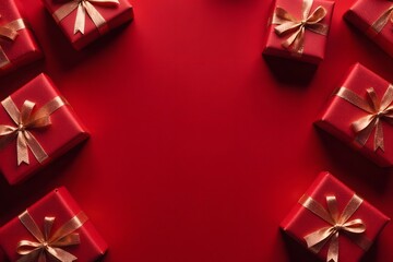 red gift box with ribbon