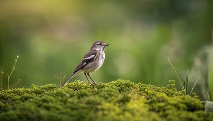 Standing on moss with Linaria cannabina, highlighting seasonal change