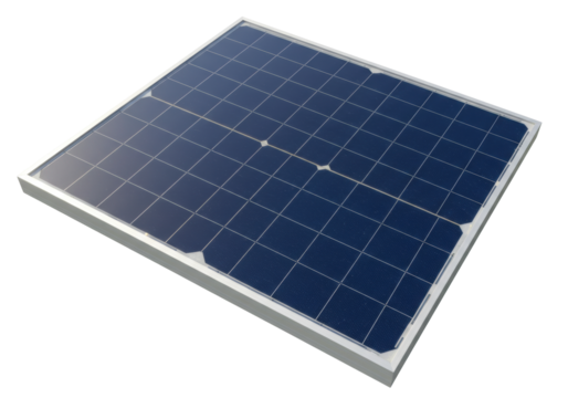 Isolated solar panel for electricity production, renewable energy source for electricity, climate change