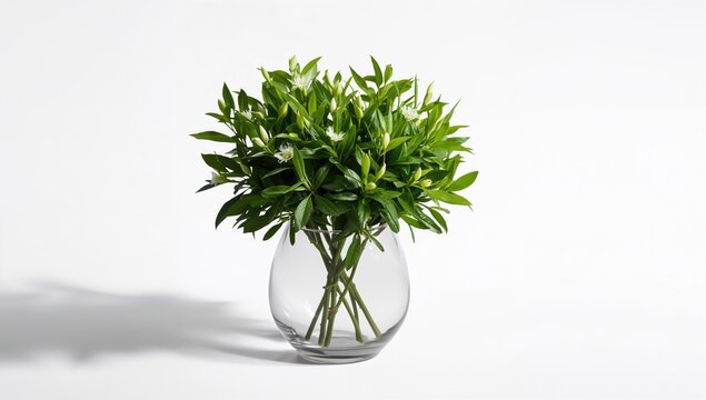 Myrtle plant displayed in a vase, ideal for enhancing indoor air quality